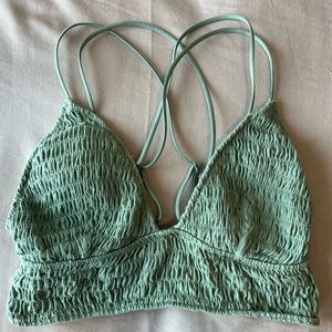 Pink Victoria Secret. Small bralette. Light teal.
